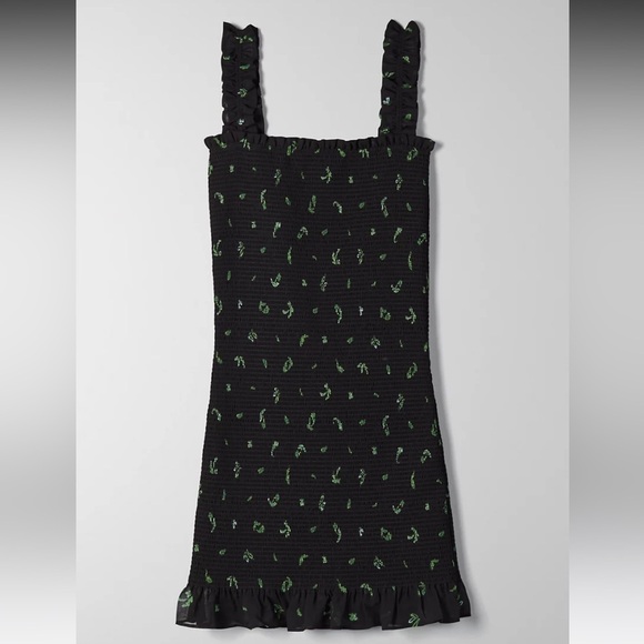 Wilfred Luella Smocked Ruffle Bodycon Mini Dress - Picture 6 of 9